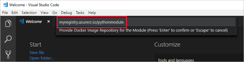 Provide Docker image repository