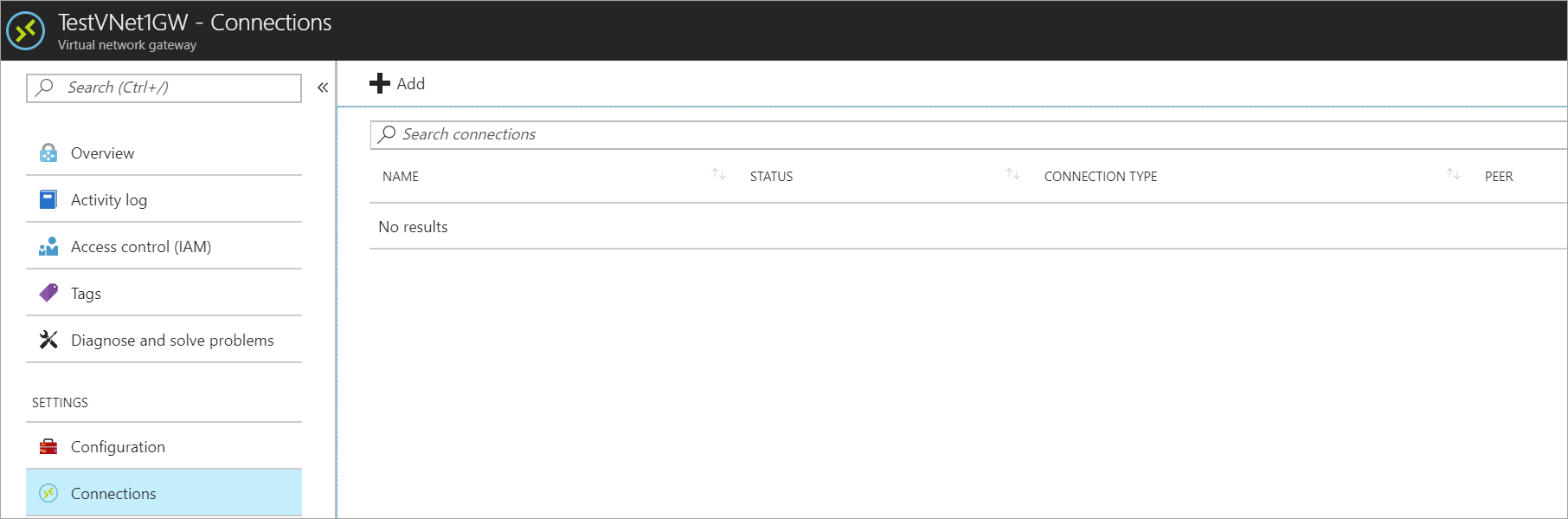 Connections page