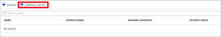 Add the gateway subnet